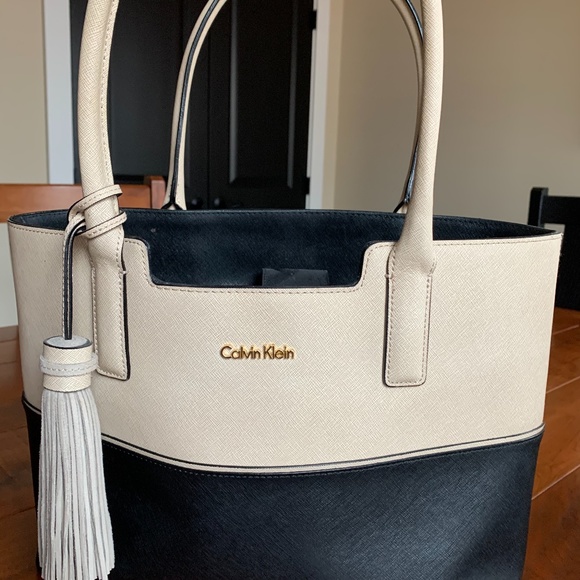 Calvin Klein Handbags - Calvin Klein Saffiano Leather Shopper